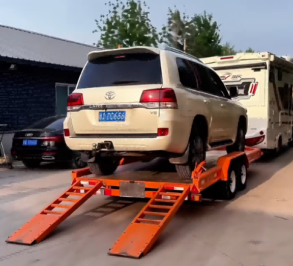 Trailer Flatbed Gandar Tandem 3 Ton