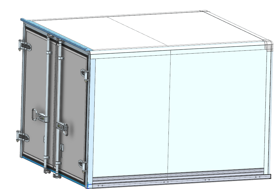 Badan Truk Kering Panel Plug-in Kustom